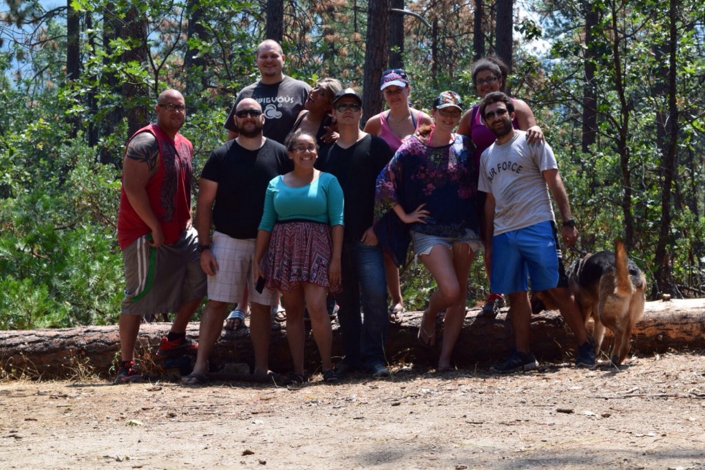 Friend group photo at Bass Lake